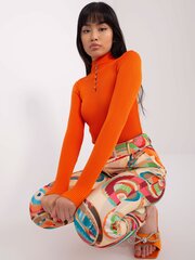 Женская оранжевая блуза с высоким воротником 2016103406685 цена и информация | Женские блузки, рубашки | pigu.lt
