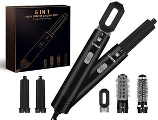 5in1 стайлер с горячим воздухом, набор для укладки волос-фен: расческа с горячим воздухом, комплект для волос LIVMAN WT-168 цена и информация | Приборы для укладки и выпрямления волос | pigu.lt