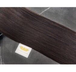 Натуральные накладные темно-каштановые волосы на клипсах Remy 6 шт., 1С нет. цена и информация | Аксессуары для волос | pigu.lt