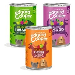 Edgard & Cooper su vištiena ir kalakutiena, žvėriena, su ėriena ir jautiena, 6x400 g kaina ir informacija | Konservai katėms | pigu.lt