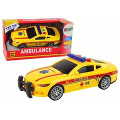 Žaislinis sportinis greitosios pagalbos automobilis Lean Toys, geltona цена и информация | Игрушки для мальчиков | pigu.lt