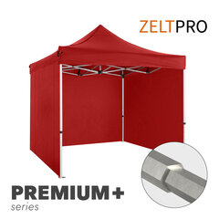 Prekybinė Palapinė Zeltpro Premium+, 3x3 m, Raudona kaina ir informacija | Palapinės | pigu.lt