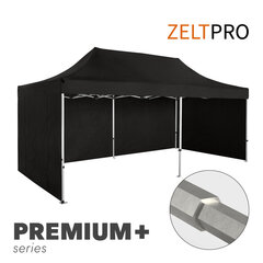 Prekybinė Palapinė Zeltpro Premium+, 4x6 m, Juoda kaina ir informacija | Palapinės | pigu.lt