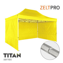 Prekybinė Palapinė Zeltpro Titan, 3x4,5 m, Geltona kaina ir informacija | Palapinės | pigu.lt