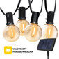 Lauko lempučių girlianda su saulės baterija Tonro Elegance, 12.25m цена и информация | Girliandos | pigu.lt