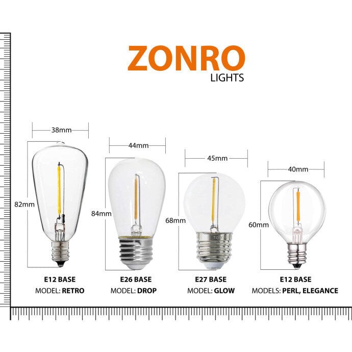 Lauko lempučių girlianda su saulės baterija Tonro Drop, 12.25m kaina ir informacija | Girliandos | pigu.lt