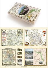 Shropshire 1611 - 1836 - Fold Up Map that features a collection of Four Historic Maps, John Speed's County Map 1611, Johan Blaeu's County Map of 1648, Thomas Moules County Map of 1836 and a Map of the Severn Valley Railway in 1887.The maps also feature a  цена и информация | Исторические книги | pigu.lt