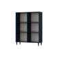 Vitrininė spintelė Includo, 120x40x155 cm, mėlyna kaina ir informacija | Vitrinos, indaujos | pigu.lt
