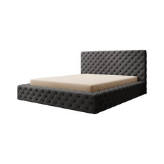 Кровать  Princce, 140х200 см, серый цвет цена и информация | Кровати | pigu.lt