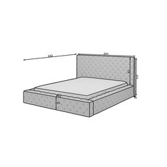 Кровать  Princce, 160x200 см, белый цвет цена и информация | Кровати | pigu.lt