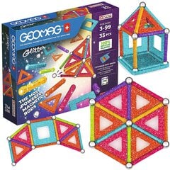 Magnetinės kaladėlės Geomag Glitter, 35 d. цена и информация | Конструкторы и кубики | pigu.lt