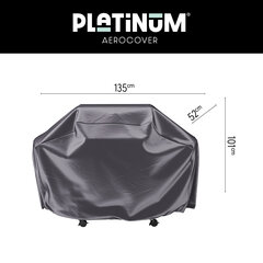 Dujinio grilio apsauginis dangtis Platinum AeroCover, 135x52x101cm, juodas kaina ir informacija | Grilio, šašlykinių priedai ir aksesuarai | pigu.lt