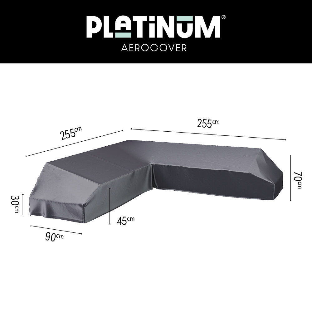 Užvalkalas Platinum AeroCover, pilkas kaina ir informacija | Pagalvės, užvalkalai, apsaugos | pigu.lt