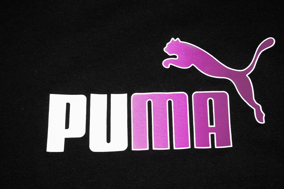 Marškinėliai mergaitėms Puma Ess+ Bleach Logo Tee G 846954 01, juodi kaina ir informacija | Marškinėliai mergaitėms | pigu.lt