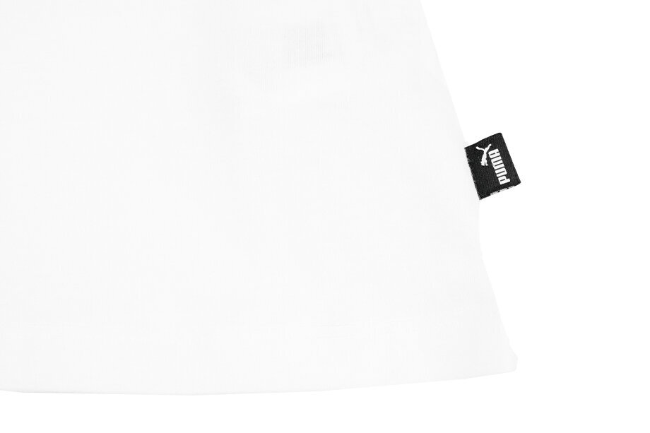 Marškinėliai PUMA ESS+ Bleach Logo Tee G mergaitėms, balti цена и информация | Marškinėliai mergaitėms | pigu.lt