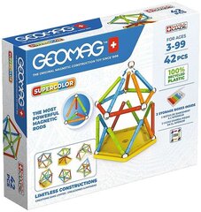 Magnetinis konstruktorius Geomag Supercolor, 42 d. цена и информация | Конструкторы и кубики | pigu.lt