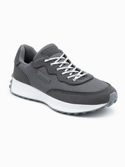 кроссовки из комбинированных материалов - темно-серый v1 om-fosl-0110 цена и информация | Мужские кроссовки | pigu.lt