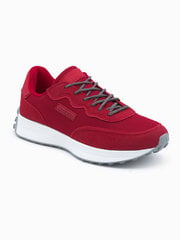 кроссовки из комбинированных материалов - красный v2 om-fosl-0110 цена и информация | Мужские ботинки | pigu.lt