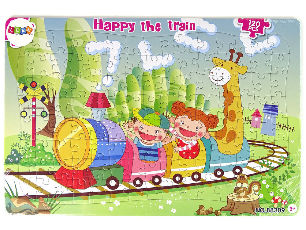 Dėlionė traukinys Lean Toys, 120 d. цена и информация | Dėlionės (puzzle) | pigu.lt