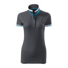 Polo marškinėliai moterims Malfini Collar Up W MLI-25783, pilki kaina ir informacija | Marškinėliai moterims | pigu.lt