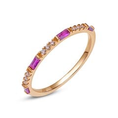 Золотое кольцо с цирконами 0009685300148 цена и информация | Кольца | pigu.lt