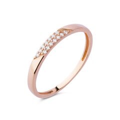 Золотое кольцо с цирконами 0010802700094 цена и информация | Кольцо | pigu.lt