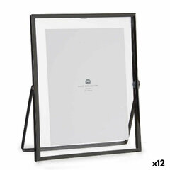 Photo frame Black Metal Glass Plastic 20,5 x 1 x 25,2 cm (12 Units) kaina ir informacija | Rėmeliai, nuotraukų albumai | pigu.lt