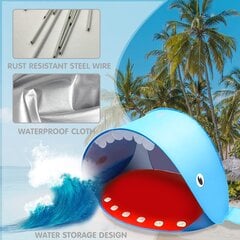 MEISHANG детская пляжная палатка, защита от УФ, дождя, ветра, портативная, голубой цена и информация | Палатки | pigu.lt