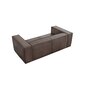 Dvivietė odinė sofa Agawa, 211x100x68, rudos spalvos kaina ir informacija | Sofos | pigu.lt