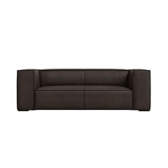 Dvivietė odinė sofa Agawa, 211x100x68, tamsiai rudos spalvos kaina ir informacija | Sofos | pigu.lt