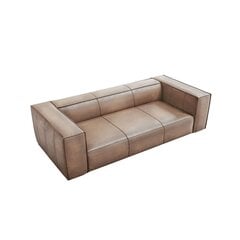 Трехместный кожаный диван Agawa, 227x100x68 см, бежевый цена и информация | Диваны | pigu.lt