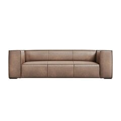 Трехместный кожаный диван Agawa, 227x100x68 см, бежевый цена и информация | Диваны | pigu.lt