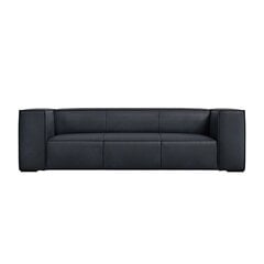 Trivietė odinė sofa Agawa, 227x100x68 cm, tamsiai mėlyna kaina ir informacija | Sofos | pigu.lt