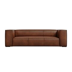 Trivietė odinė sofa Agawa, 227x100x68 cm, ruda kaina ir informacija | Sofos | pigu.lt