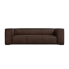Трехместный кожаный диван Agawa, 227x100x68 см, коричневый цена и информация | Диваны | pigu.lt
