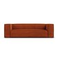 Trivietė sofa Agawa, 227x100x68 cm, raudona kaina ir informacija | Sofos | pigu.lt
