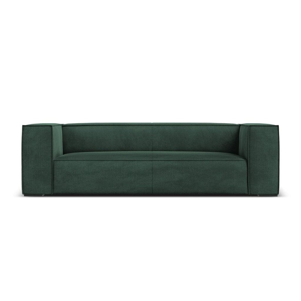 Trivietė sofa Agawa, 227x100x68 cm, tamsiai žalia цена и информация | Sofos | pigu.lt