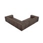 Penkiavietė odinė kampinė sofa Agawa, 280x280x68 cm, rudos spalvos kaina ir informacija | Minkšti kampai | pigu.lt