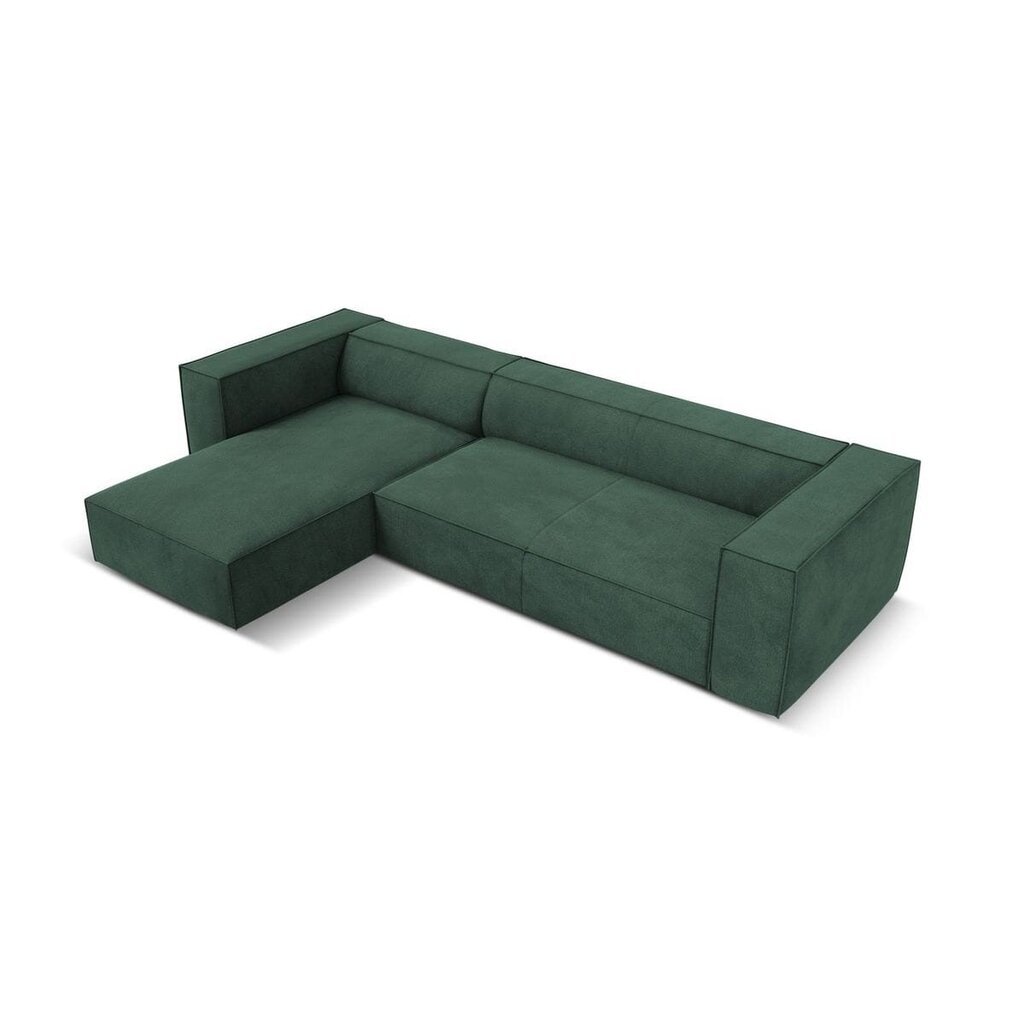 Keturvietė kairinė kampinė sofa Agawa, 290x173x68 cm, žalia цена и информация | Minkšti kampai | pigu.lt