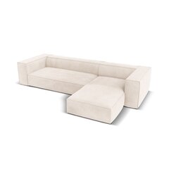 Четырехместный правосторонний угловой кожаный диван Agawa, 290x173x68 см, песочный цена и информация | Угловые диваны | pigu.lt