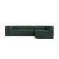 Keturvietė dešininė kampinė sofa Agawa, 290x173x68 cm, žalios spalvos kaina ir informacija | Minkšti kampai | pigu.lt