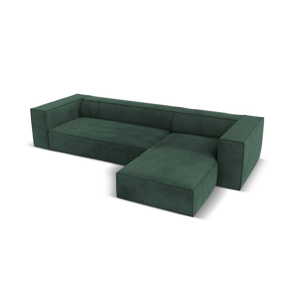 Keturvietė dešininė kampinė sofa Agawa, 290x173x68 cm, žalios spalvos kaina ir informacija | Minkšti kampai | pigu.lt