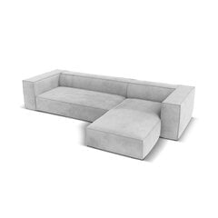 Keturvietė dešininė kampinė sofa Agawa, 290x173x68 cm, šviesiai pilka kaina ir informacija | Minkšti kampai | pigu.lt