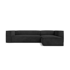 Keturvietė dešininė kampinė sofa Agawa, 290x173x68 cm, tamsiai pilka kaina ir informacija | Minkšti kampai | pigu.lt