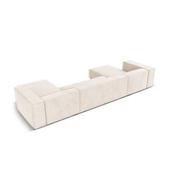 Šešiavietė kampinė sofa Agawa, 375x173x68 cm, smėlio kaina ir informacija | Minkšti kampai | pigu.lt