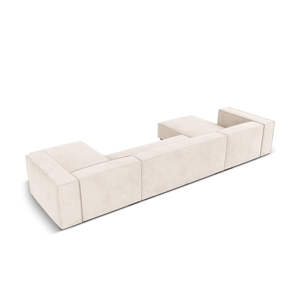 Šešiavietė kampinė sofa Agawa, 375x173x68 cm, smėlio цена и информация | Minkšti kampai | pigu.lt