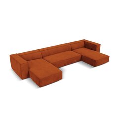 Šešiavietė kampinė sofa Agawa, 375x173x68 cm, raudona kaina ir informacija | Minkšti kampai | pigu.lt