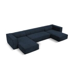 Šešiavietė kampinė sofa Agawa, 375x173x68 cm, tamsiai mėlyna kaina ir informacija | Minkšti kampai | pigu.lt