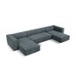 Šešiavietė kampinė sofa Agawa, 375x173x68 cm, mėlyna цена и информация | Minkšti kampai | pigu.lt