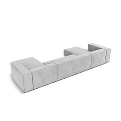 Šešiavietė kampinė sofa Agawa, 375x173x68 cm, šviesiai pilka kaina ir informacija | Minkšti kampai | pigu.lt